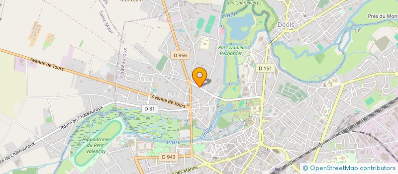 localisation de l'entreprise ASS GESTION REGULATION PREDATEURS INDRE à CHATEAUROUX