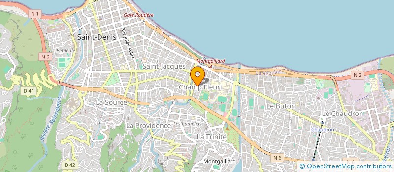 localisation de l'entreprise ASS GESTION RESTAU ADMINIS PALAIS JUSTIC à SAINT-DENIS