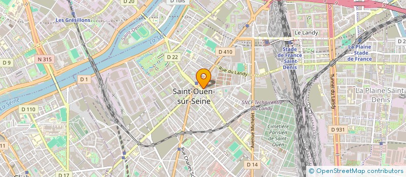 localisation de l'entreprise ASS GESTION RESTAURANT ADM DE SAINT OUEN  SAINT-OUEN-SUR-SEINE