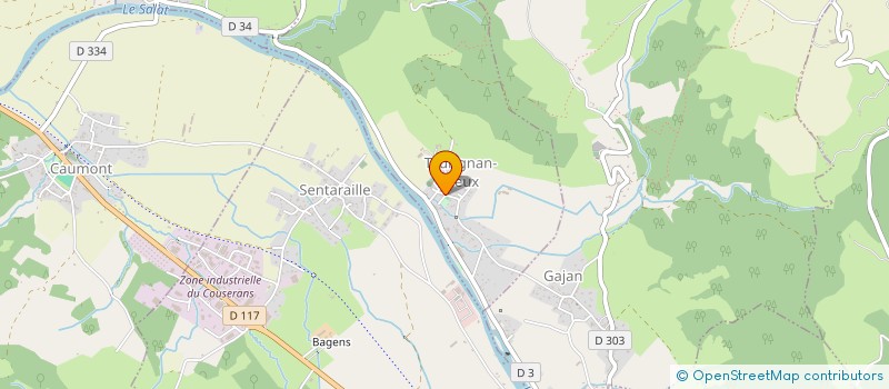 localisation de l'entreprise ASS GESTION SALLE POLYV HUBERT DEDIEU à GAJAN