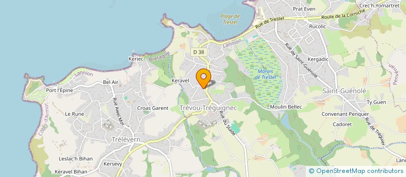 localisation de l'entreprise ASS GESTION SECTEUR SOCIAL MEDICO SOCIAL à TREVOU-TREGUIGNEC