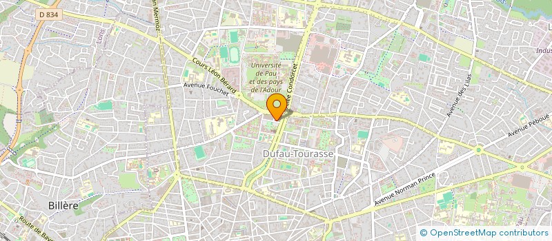localisation de l'entreprise ASS GESTION VGE VACANCES PTT CHAMB AMOUR à PAU