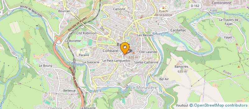 localisation de l'entreprise ASS GESTION VILLAGE VACANCE PTT ROUERGUE à RODEZ