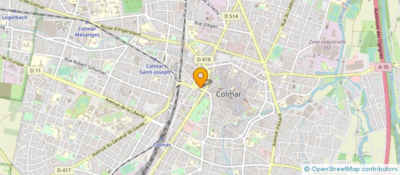 localisation de l'entreprise ASS GITES RURAUX FRANCE TOURISME VERT 68  COLMAR