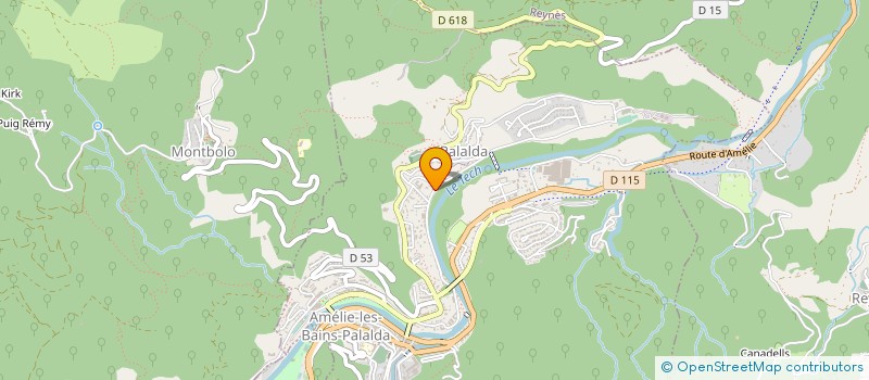 localisation de l'entreprise ASS GOLF AMELIE-PALALDA  AMELIE-LES-BAINS-PALALDA