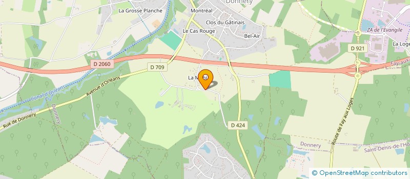 localisation de l'entreprise ASS GOLF D'ORLEANS - DONNERY à DONNERY