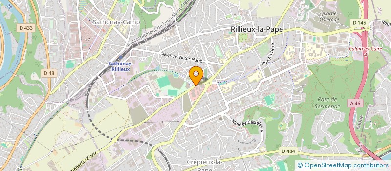localisation de l'entreprise ASS GOLF SUR PISTES DU LOUP PENDU  RILLIEUX-LA-PAPE