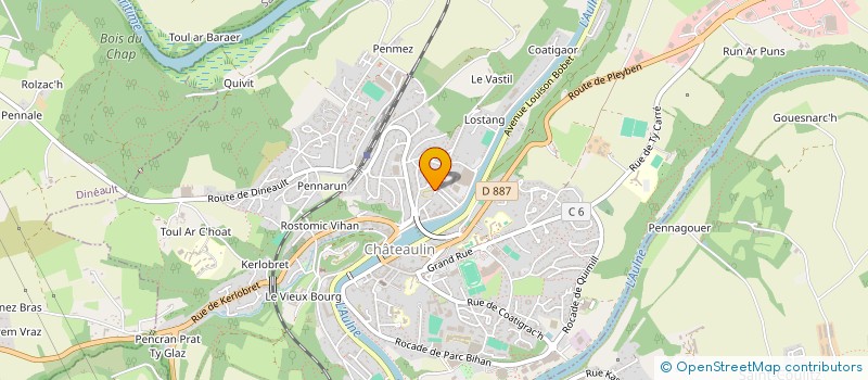 localisation de l'entreprise ASS GPT PRODUCTEURS PROTEAGINEUX à CHATEAULIN