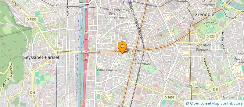 localisation de l'entreprise ASS GRENOB GEST RESTAU INTER ADMI EQUIPE  GRENOBLE