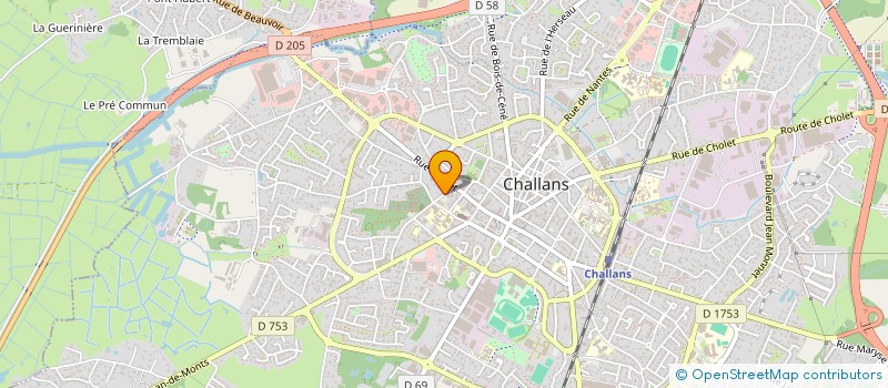 localisation de l'entreprise ASS GRETEP VENDEE OCEAN à CHALLANS