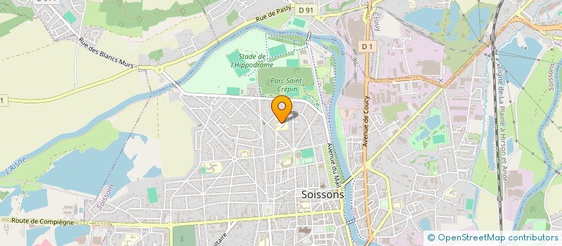 localisation de l'entreprise ASS GROUP INTERCOM SOISSONNAIS SECU ROUT à SOISSONS