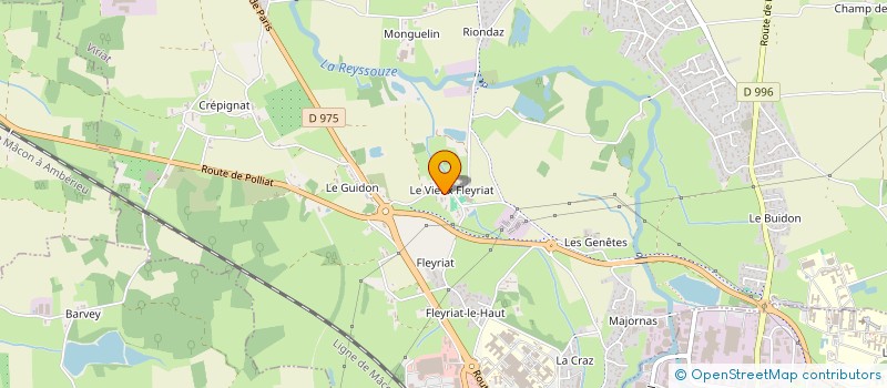 localisation de l'entreprise ASS GROUPE FOLKLORIQUE LES HOSPITALIERS à VIRIAT