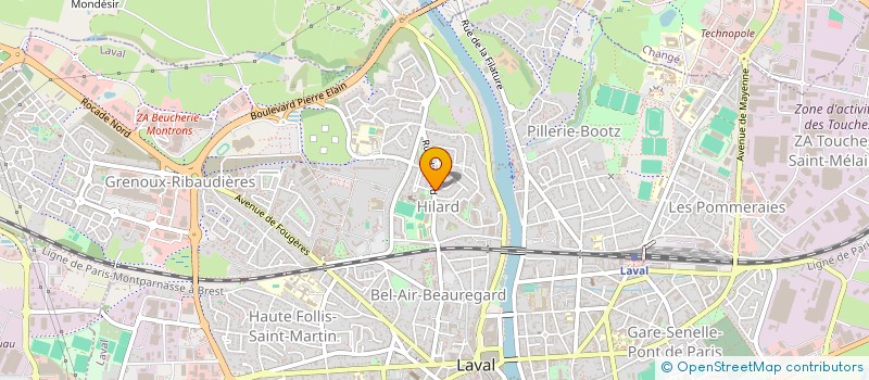 localisation de l'entreprise ASS GROUPEMENT ECHANGES JEUNES D'HILARD à LAVAL