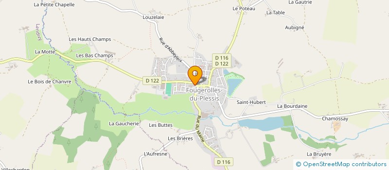 localisation de l'entreprise ASS GROUPEMENT EMPLOYEURS CANTON LANDIVY  FOUGEROLLES-DU-PLESSIS