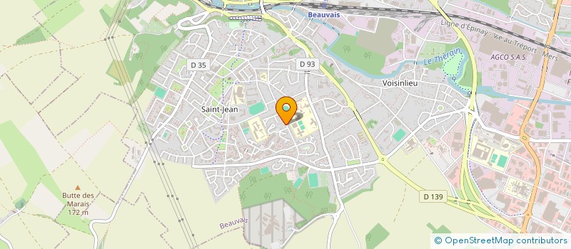 localisation de l'entreprise ASS GSB TENNIS à BEAUVAIS