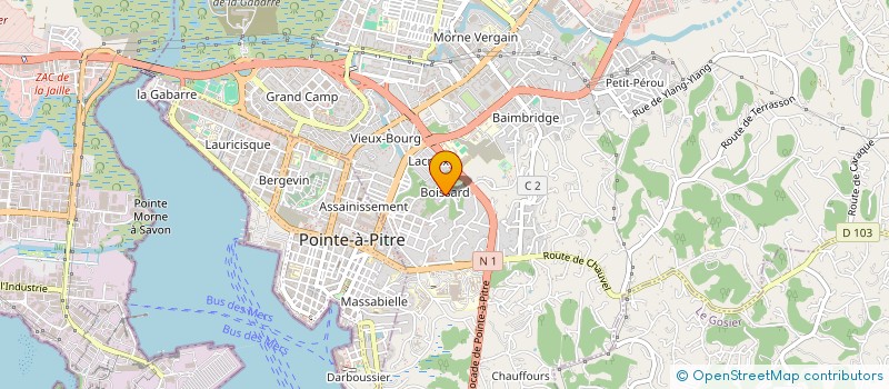 localisation de l'entreprise ASS GUADE ACTION FAVEUR FAMILLE ENFANCE à LES ABYMES