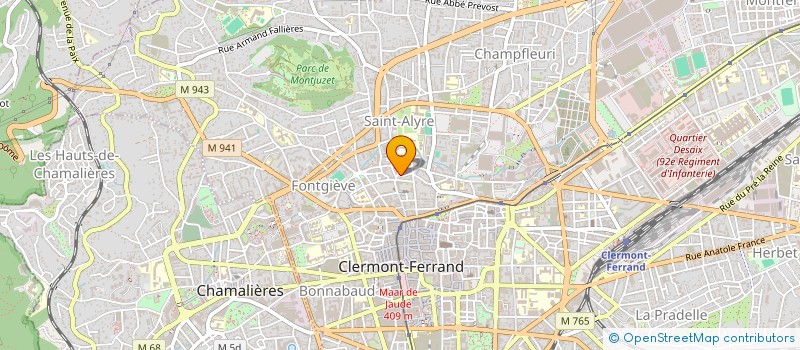 localisation de l'entreprise ASS GUAPA PRODUCTION  CLERMONT-FERRAND