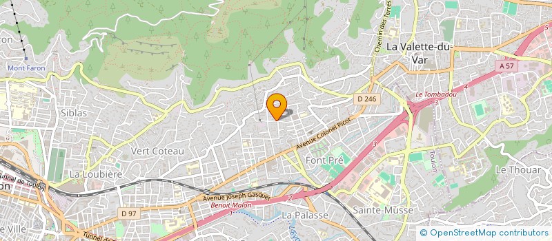 localisation de l'entreprise ASS GUERIR AIDER BERCER INNOVER EDUQUER à TOULON