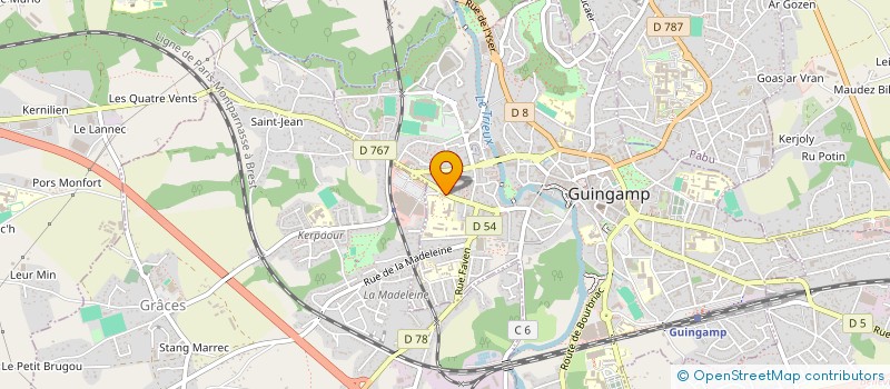 localisation de l'entreprise ASS GUINGAMPAISE DU LOGEMENT DES JEUNES à GUINGAMP