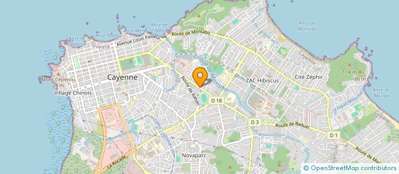 localisation de l'entreprise ASS GUYANAISE DE PREVENTION DU SUICIDE  CAYENNE