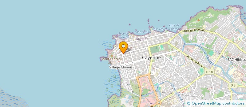 localisation de l'entreprise ASS GUYANAISE SURF ET BOBYBOARD  CAYENNE