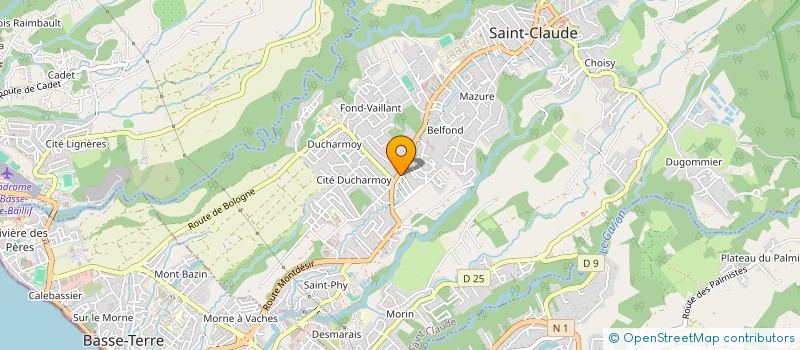 localisation de l'entreprise ASS GWADA KICK BOXING à SAINT-CLAUDE