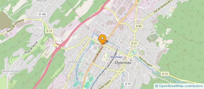 localisation de l'entreprise ASS GYM ENFANTS DU DEVOIR D'OYONNAX à OYONNAX