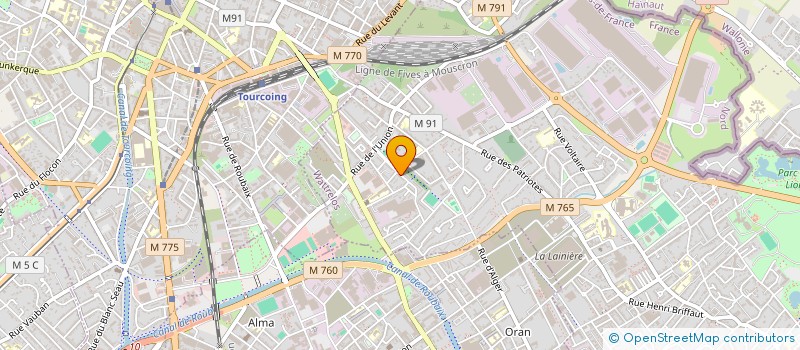 localisation de l'entreprise ASS GYM TONUS  WATTRELOS