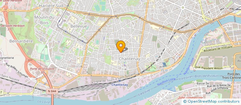 localisation de l'entreprise ASS GYM V STE ANNE à NANTES