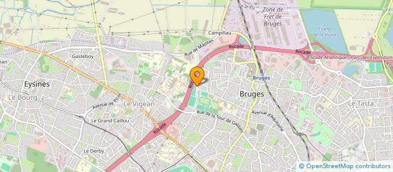 localisation de l'entreprise ASS GYM VOLONTAIRE ENTENTE BRUGES à BRUGES