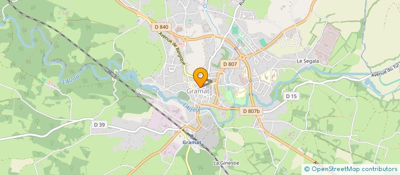 localisation de l'entreprise ASS GYM VOLONTAIRE SECTION DE GRAMAT  GRAMAT