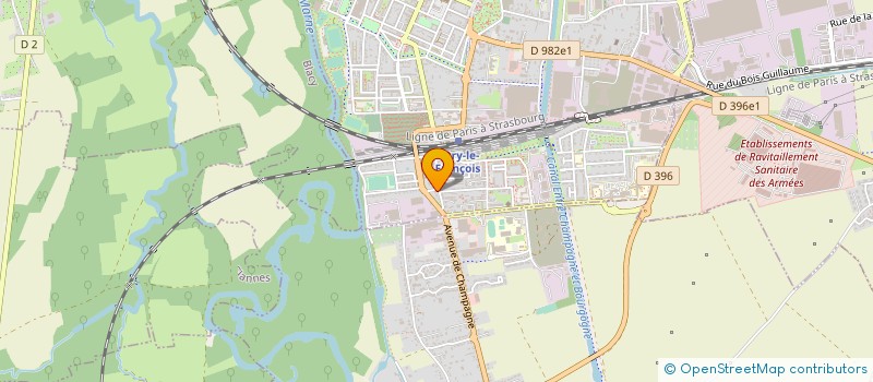 localisation de l'entreprise ASS GYM VOLONTAIRE VITRYATE ADULTES  VITRY-LE-FRANCOIS