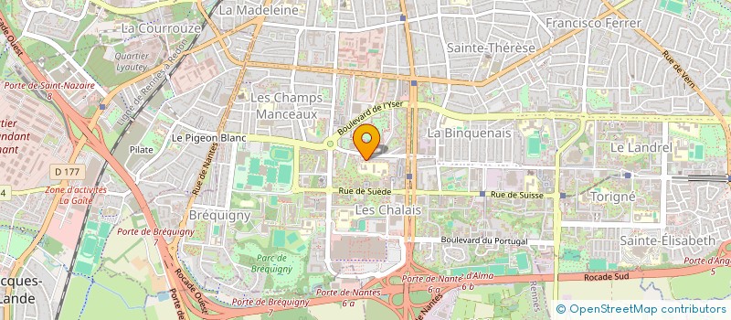 localisation de l'entreprise ASS GYMNAST VOLONT FEMIN à RENNES