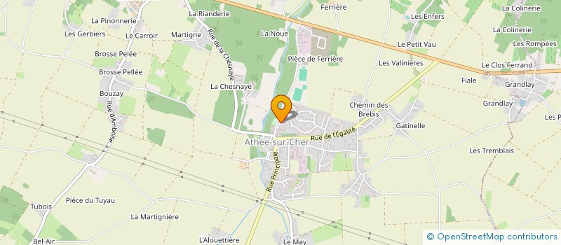 localisation de l'entreprise ASS GYMNASTIQUE FORME D'ATHEE-SUR-CHER  ATHEE-SUR-CHER