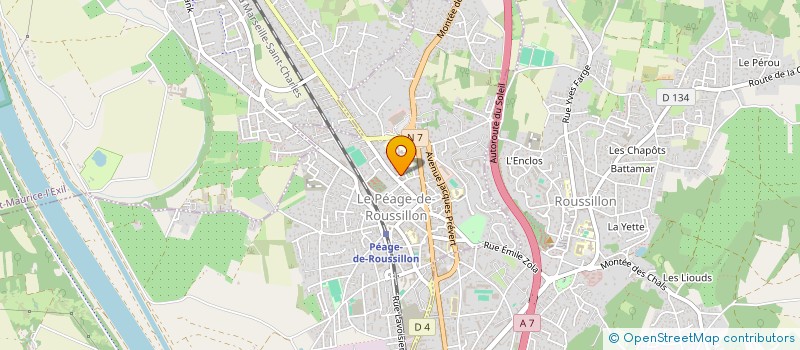 localisation de l'entreprise ASS GYMNASTIQUE SABLONS SERRIERES  SABLONS