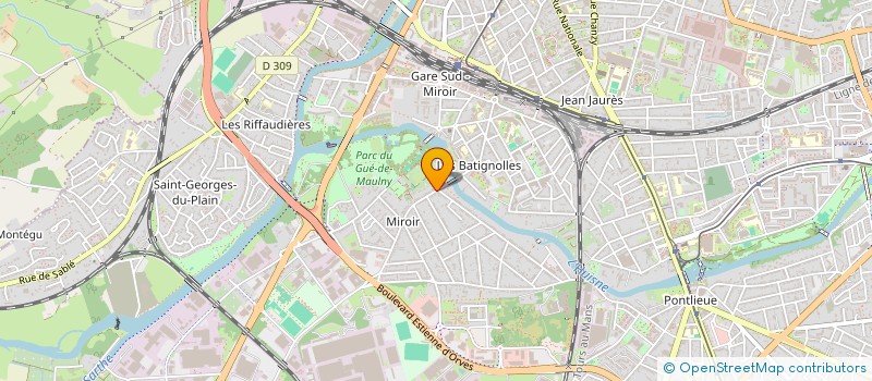 localisation de l'entreprise ASS GYMNASTIQUE VOLONT POLYARTHRITIQUE  LE MANS