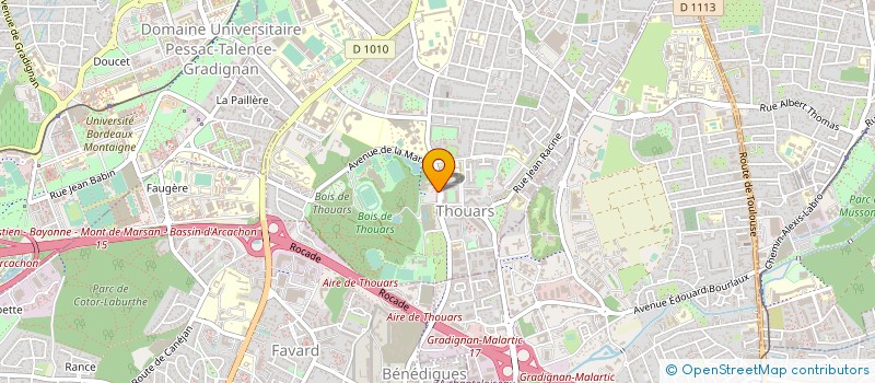 localisation de l'entreprise ASS GYMNASTIQUE VOLONTAIRE à TALENCE