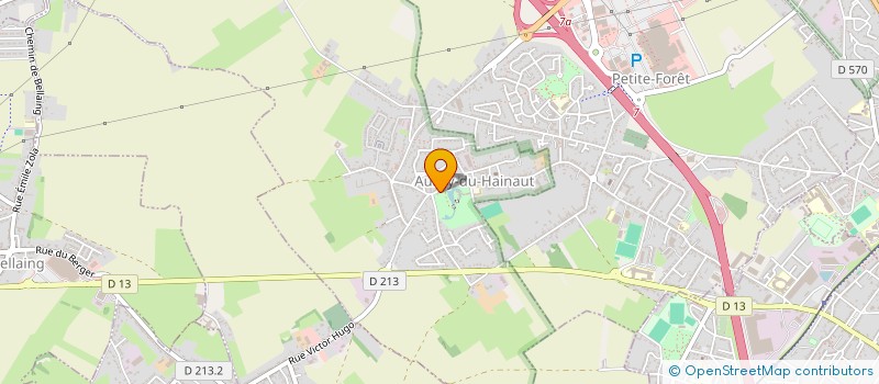 localisation de l'entreprise ASS GYMNASTIQUE VOLONTAIRE AUBRY  AUBRY-DU-HAINAUT