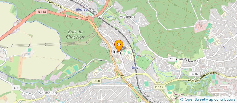 localisation de l'entreprise ASS GYMNASTIQUE VOLONTAIRE D'IGNY à IGNY