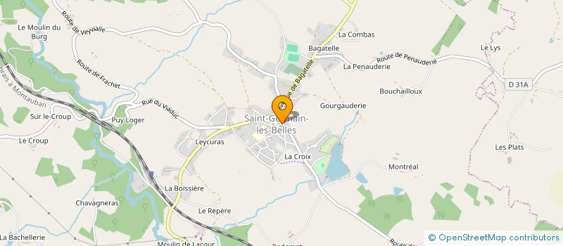 localisation de l'entreprise ASS  GYMNASTIQUE VOLONTAIRE DE ST GERMAIN LES BELLES  SAINT-GERMAIN-LES-BELLES