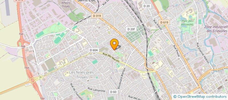 localisation de l'entreprise ASS GYMNASTIQUE VOLONTAIRE DES MAROTS à TROYES