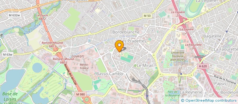 localisation de l'entreprise ASS GYMNASTIQUE VOLONTAIRE DES PRADETTES à TOULOUSE