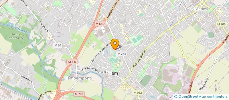 localisation de l'entreprise ASS GYMNASTIQUE VOLONTAIRE HEM SPORTS à HEM