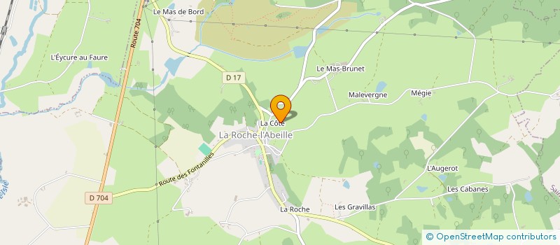 localisation de l'entreprise ASS GYMNASTIQUE VOLONTAIRE SAINT HILAIRE LES PLACES  SAINT-HILAIRE-LES-PLACES