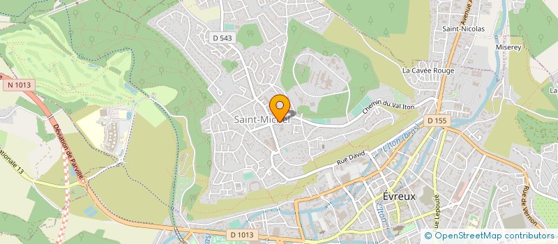 localisation de l'entreprise ASS GYMNASTIQUE VOLONTAIRE SECTION 27009  EVREUX