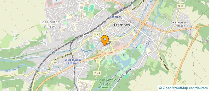 localisation de l'entreprise ASS GYMNASTIQUE VOLONTAIRES ETAMPES à ETAMPES