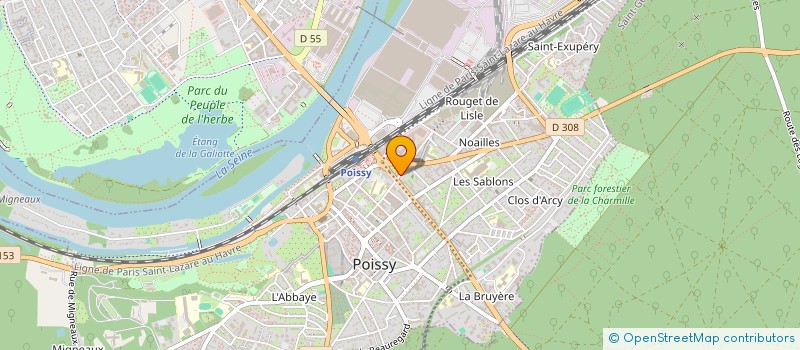 localisation de l'entreprise ASS GYMNIQUE SPORTIVE ST LOUIS POISSY  POISSY