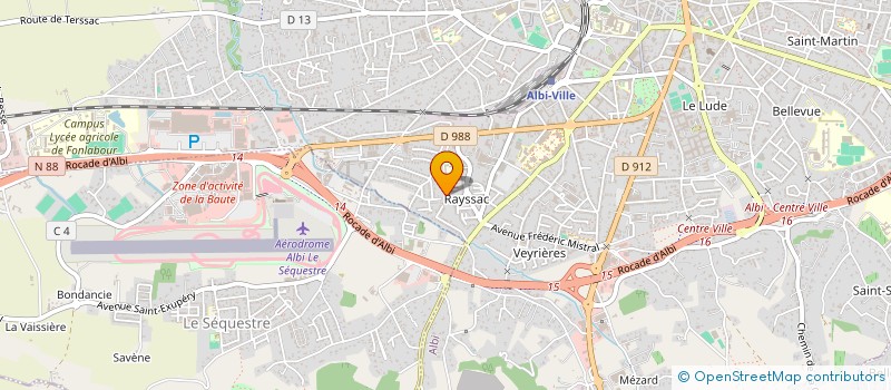 localisation de l'entreprise ASS HABITANTS DU QUARTIER DE RAYSSAC à ALBI