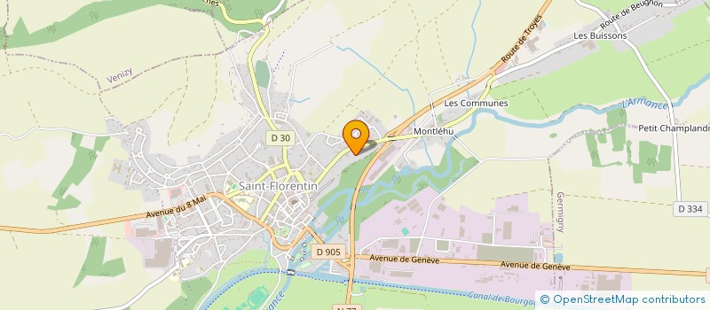 localisation de l'entreprise ASS HARMONIE ROCARMANCE à SAINT-FLORENTIN