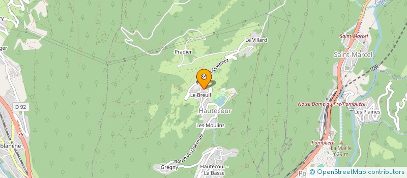 localisation de l'entreprise ASS  HAUTECOUR ANIMATIONS  HAUTECOUR